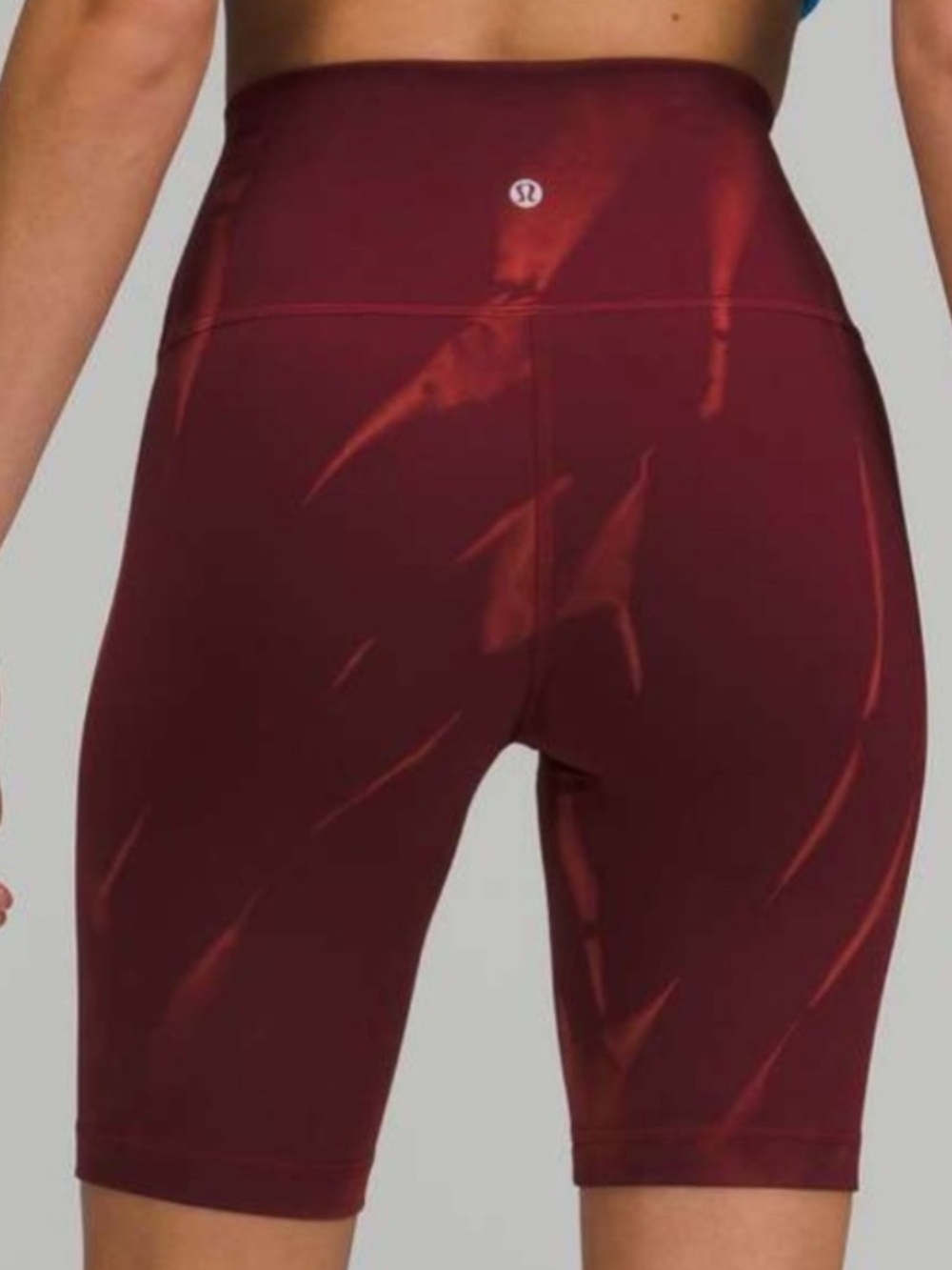 Lululemon Wunder Train  HighRise Short 8" SunBleached Wash Red Merlot Size2 NWOT